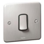 Synergy™ Authentic - 1 gang 1-way switch - 10AX - Brushed Stainless Steel